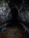 Inside a lava tube in Hawaii