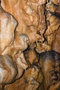 Inside A Limestone Cave During A Speleological Tourist Visit