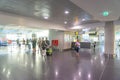 inside the lobby of Larnaca airport on a busy day with passengers. September 2023.