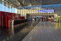 inside the lobby of Larnaca airport on a busy day with passengers. September 2023.