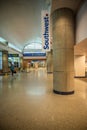 Inside lobby and waiting area zone at Tucson International Airport. Vertical image.