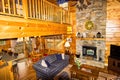 Inside a Log Cabin Royalty Free Stock Photo