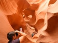 Inside Lower Antelope Canyon - photography - people -Arizona Navajo USA