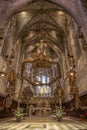 Inside of the magnificent cathedral palma majorca Spain Royalty Free Stock Photo