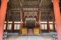 Inside the main hall of Deoksugung Palace in Seoul