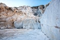 Inside a marble cave or open cast mining pit