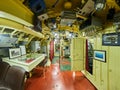 Old submarine interior at the Maritime Heritage Museum in Porto Montenegro in Tivat city, Montenegro