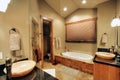 Inside master bathroom Royalty Free Stock Photo