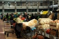 Inside Mecrado do Ribeira - Shopping in Lisbon market hall Royalty Free Stock Photo