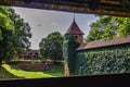 Inside of Medieval Gothic Castle Complex - Malbork Castle, Poland Royalty Free Stock Photo