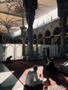 INSIDE MEDINA MOSQUE IN SAUDI ARABIA