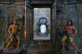 Inside of Meenakshi hindu temple in Madurai, South India