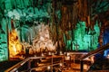 Inside the Melidoni cave. Crete. Greece Royalty Free Stock Photo