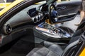 Inside of Mercedes AMG GTS Royalty Free Stock Photo