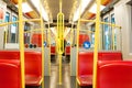Inside a metro carriage in Vienna