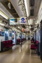 Inside of the metro in Downtown of Tokyo, Japan Royalty Free Stock Photo