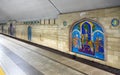 Inside metro station Kremlevskaya in Kazan, Tatarstan, Russia