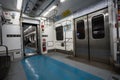 Inside Metro or subway trains atmosphere at Seoul , South Korea : 4 February 2023