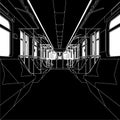 Inside Of Metro Train Wagon Vector 01 Royalty Free Stock Photo