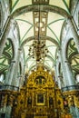 Inside Metropolitan Cathedral Mexico City Church Chandelier Golden Balcony Gothic Architecture Construction Historic Center Royalty Free Stock Photo