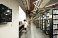 Inside of modern university library