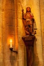Inside Mont Saint-Michel abbey Royalty Free Stock Photo