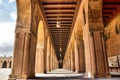 Inside the mosque of Ibn Tulun Royalty Free Stock Photo