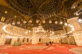 Inside of the mosque of Muhammad Ali, Saladin Citadel of Cairo Royalty Free Stock Photo