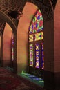 Inside of the Nasirolmolk Mosque in Shiraz, Iran Royalty Free Stock Photo