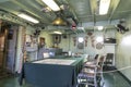 Inside the navy ship USS cassin young DD 793 in the wharf in Boston