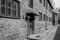 Inside the Nazi Concentration Camp of Auschwitz 1 showing the barrack buildings where prisoners lived in appalling conditions