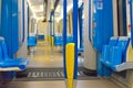 Inside of the new metro train in Montreal Royalty Free Stock Photo