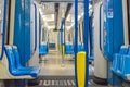 Inside of the new metro train in Montreal Royalty Free Stock Photo