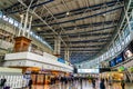 Inside the new station glass building - during coronavirus pandemic