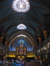 Inside of the Notre Dame Basilica church in Montreal, Quebec, Canada Royalty Free Stock Photo