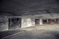 Inside of old abandoned building with construction unfinished Royalty Free Stock Photo