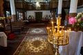 Inside of the old church Sveta Troitsa Holy Trinity church in the town of Dryanovo, Bulgaria. Royalty Free Stock Photo