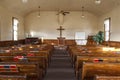 Inside an old country church. Royalty Free Stock Photo