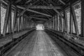 Inside an Old Covered Bridge Royalty Free Stock Photo