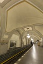 At the empty Heidelberger Platz station in Berlin