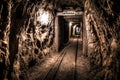 Inside a Old Gold Mine Royalty Free Stock Photo