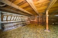 Inside of old rural barn in Poland XIXth century Royalty Free Stock Photo