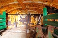 Inside an old rusty shipwreck in Iceland Royalty Free Stock Photo