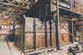 Inside the old steam generated power plant in the Kennecott Mine Royalty Free Stock Photo