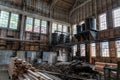 Inside the old steam generated power plant in the Kennecott Mine Royalty Free Stock Photo