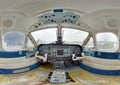 Inside an old turboprop cockpit Royalty Free Stock Photo