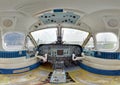 Inside an old turboprop cockpit