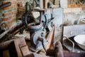 Inside an old vintage blacksmith and workshop Royalty Free Stock Photo