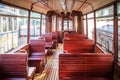 Inside old tram