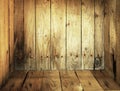 Inside old wooden box Royalty Free Stock Photo